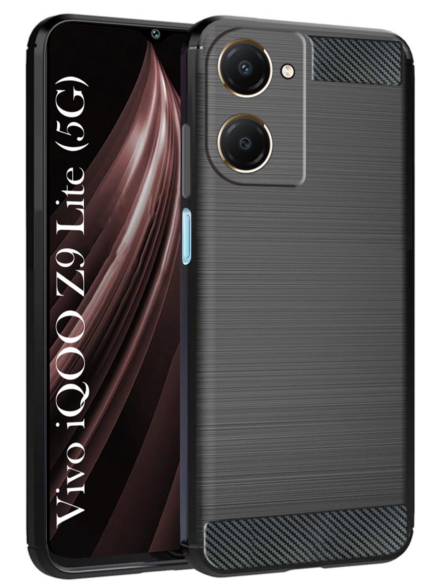 For Vivo iQOO Z9 Lite 5G Back Cover Case  ( Hybrid Armor Case | Carbon Fiber Shockproof | Soft and Flexible)
