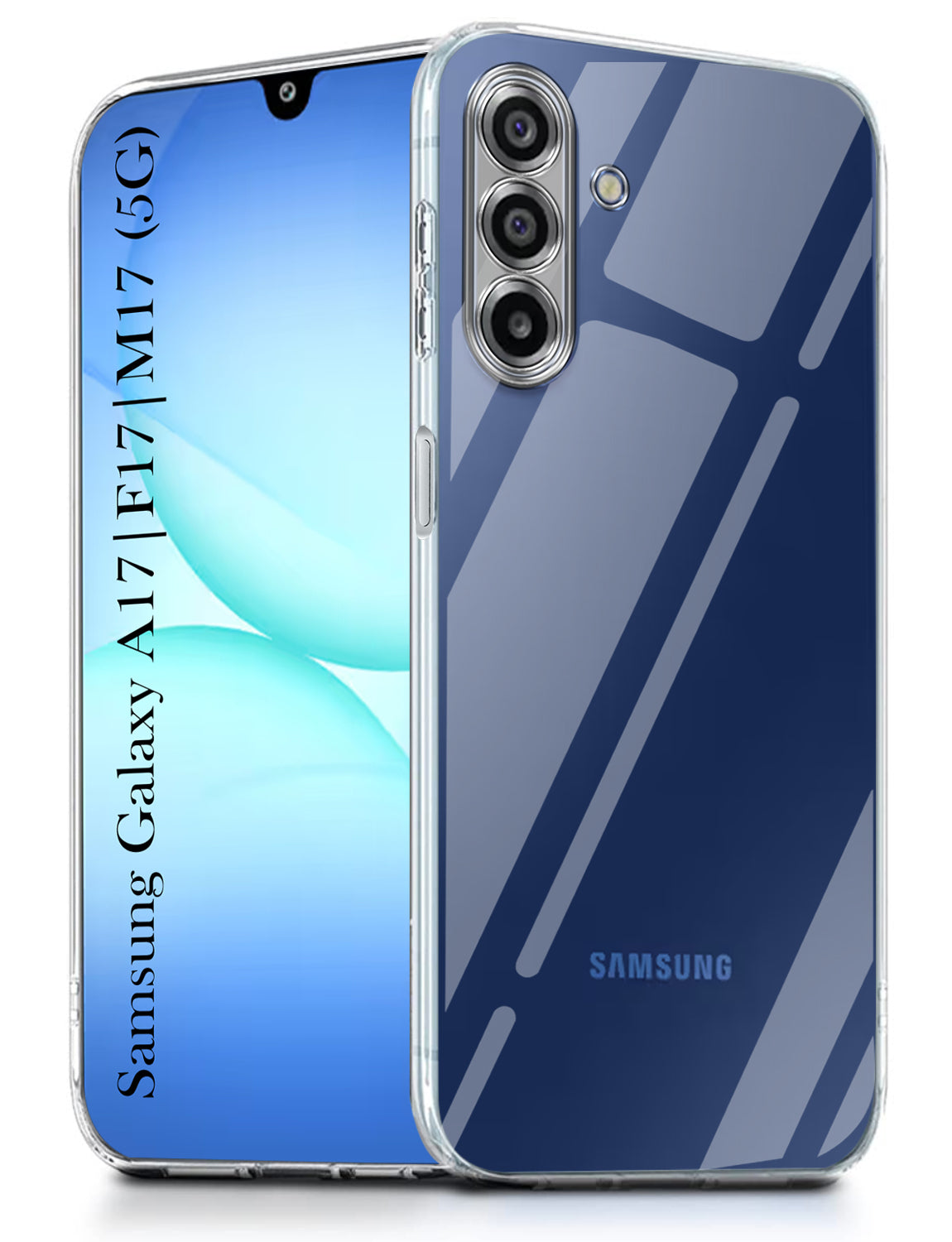 For Samsung Galaxy A17 | Samsung F17 | Samsung M17 5G Back Cover Case (Clear Shockproof Case with Camera Protection | Soft and Flexible | Transparent)