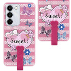 For Realme C83 5G Back Cover Case (3D Cute Heart Strap Holder | Camera Protection | Designer Girls Print)