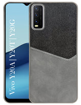 For Vivo Y20A | Y20T | Y20G Back Cover Case (Dual PU Leather Stitch | Professional Minimalist | Soft and Flexible)