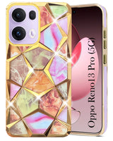 For Oppo Reno13 Pro 5G | Oppo Reno 13 Pro 5G  Back Cover Case Girls (Dual Design Glitter Sparkle and Detachable Diamond Print Case | Soft and Flexible)