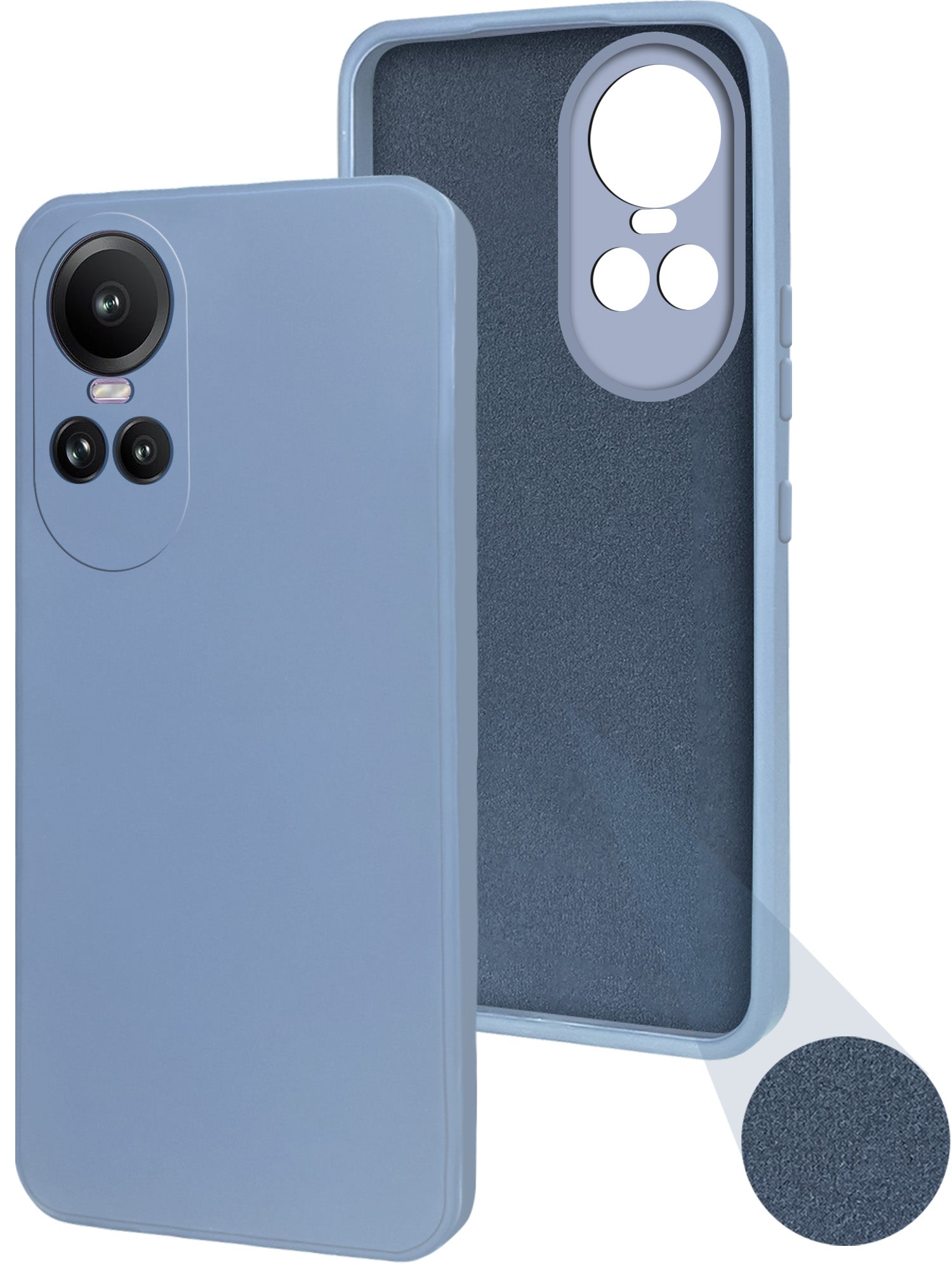 For Oppo Reno 10 5G | Oppo Reno 10 Pro 5G Back Cover Case (Matte Finish Silicone with Inside Fiber Cloth)