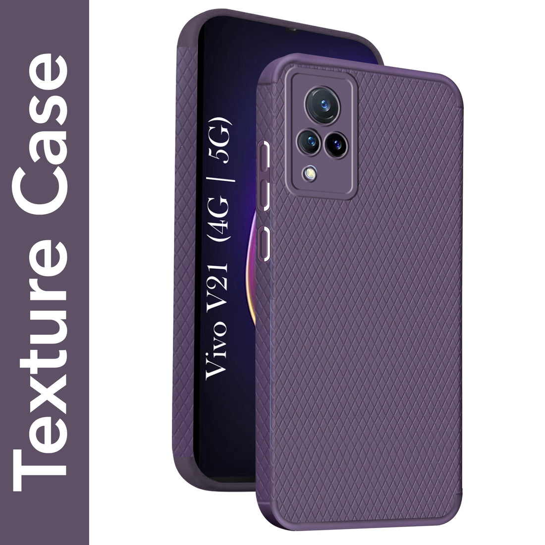 For Vivo V21 | Vivo V21 5G Back Cover Case Liquid Silicone (Camera Protection | Side Grip Texture | Soft and Flexible)
