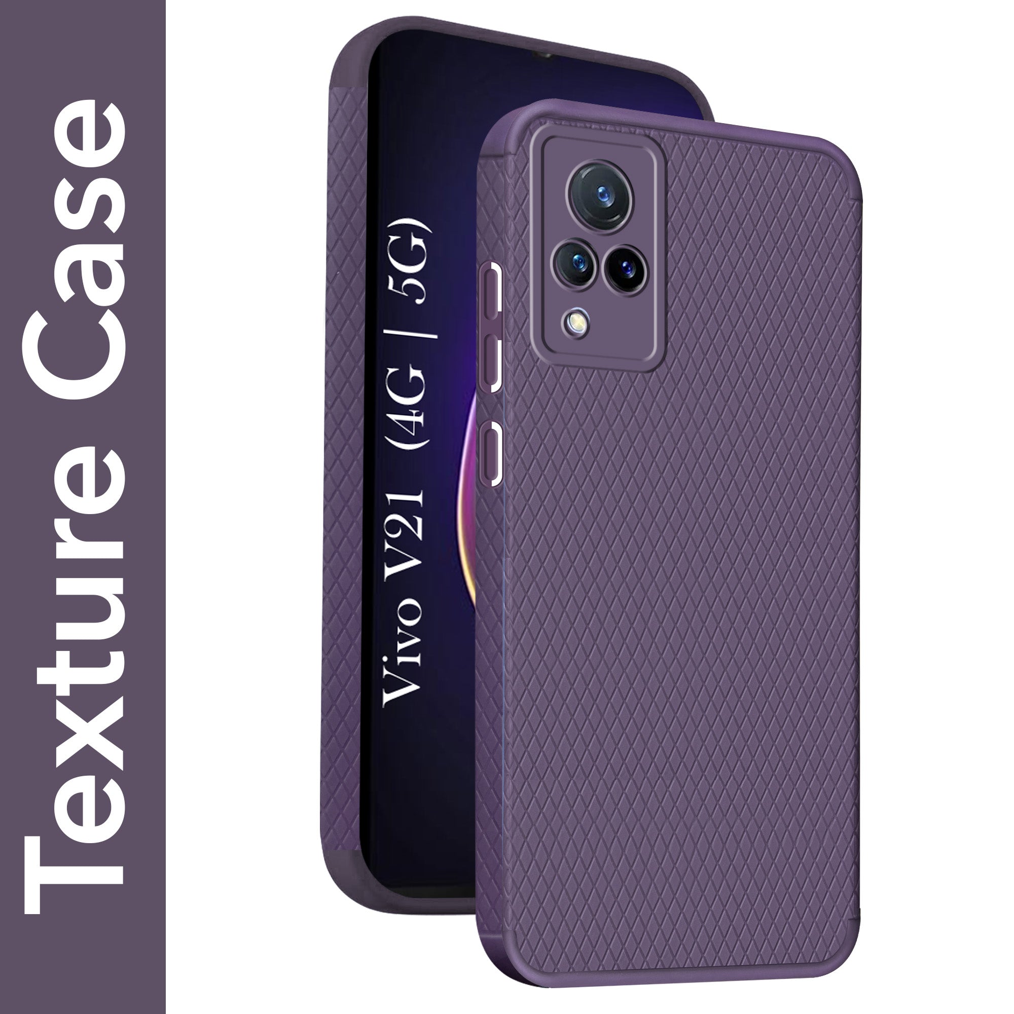 For Vivo V21 | Vivo V21 5G Back Cover Case Liquid Silicone (Camera Protection | Side Grip Texture | Soft and Flexible)