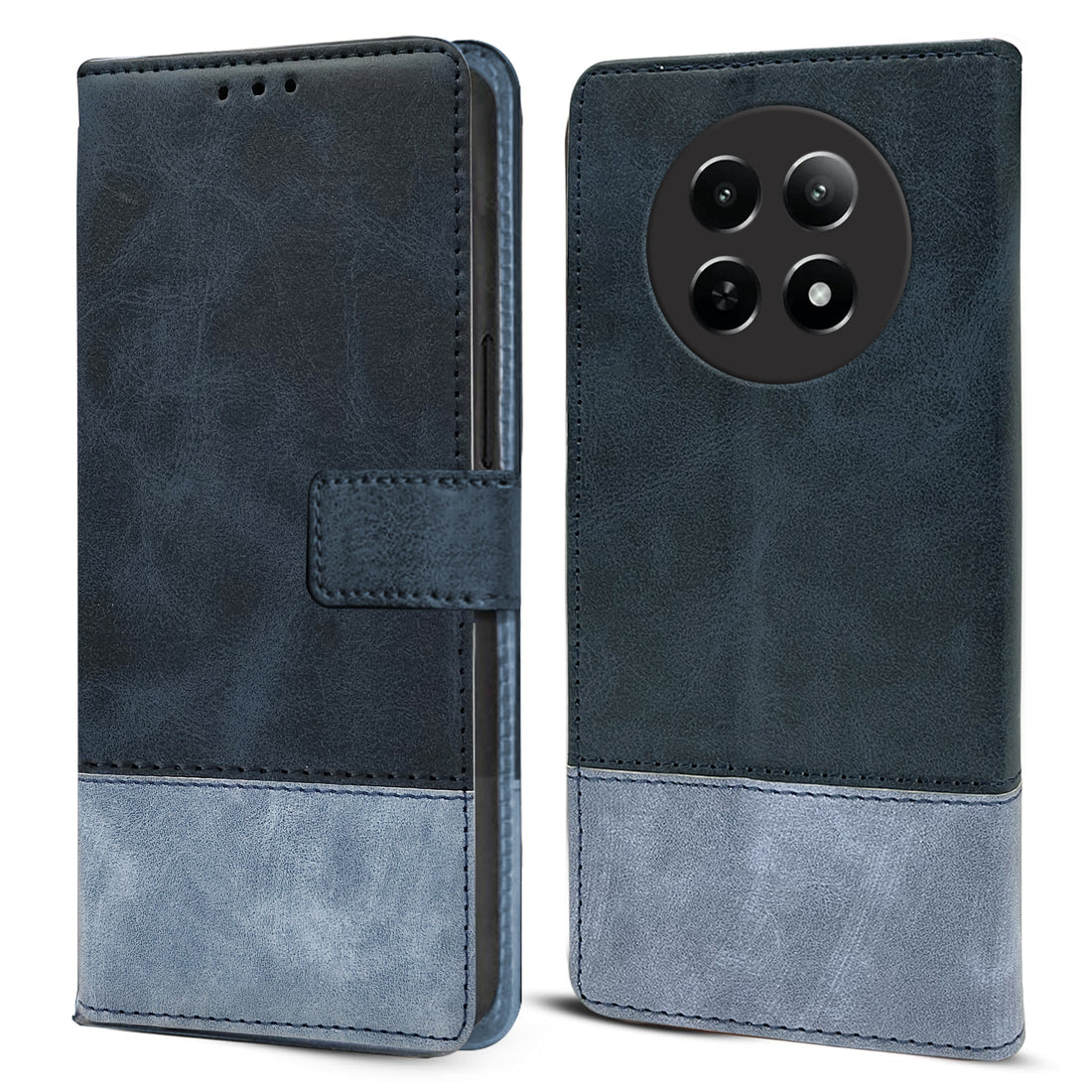 For Realme C65 5G Flip Cover Case (Professional Dual Leather Wallet with Magnetic Closure)