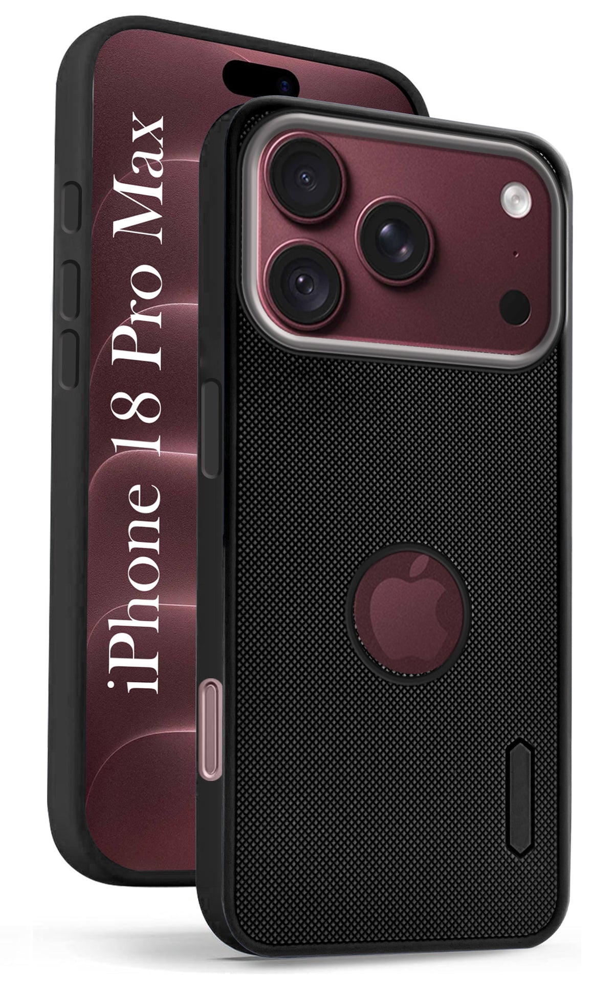 For Apple iPhone 18 Pro Max Back Cover Case Rubberised (Textured Grip Design| Micro-Fiber Cloth Inside | Slim and Light Weight | Soft Touch and Feel)