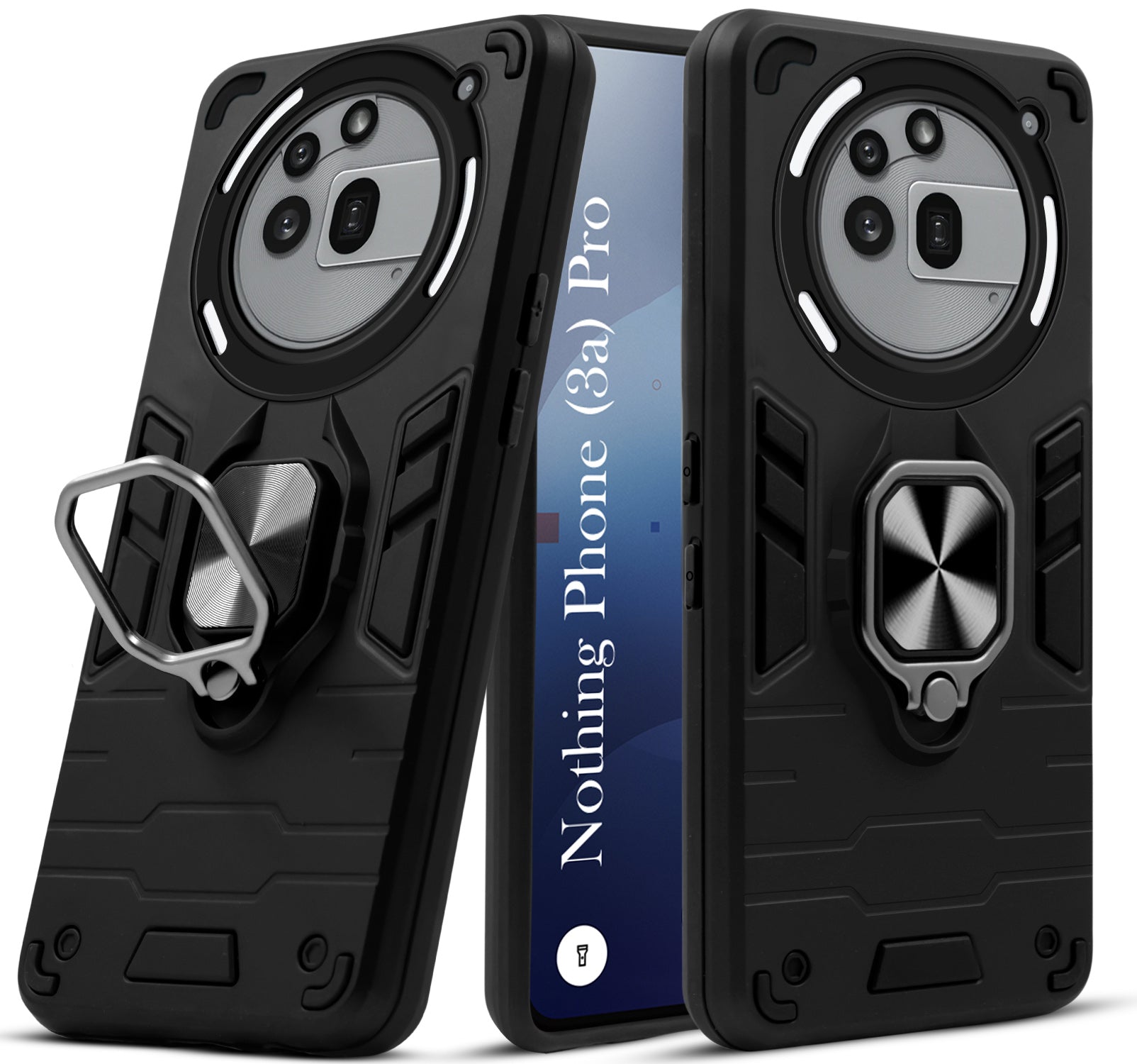 For Nothing Phone 3A Pro 5G Back Cover Case (Shockproof Polycarbonate Dual Layer Hybrid Armor)