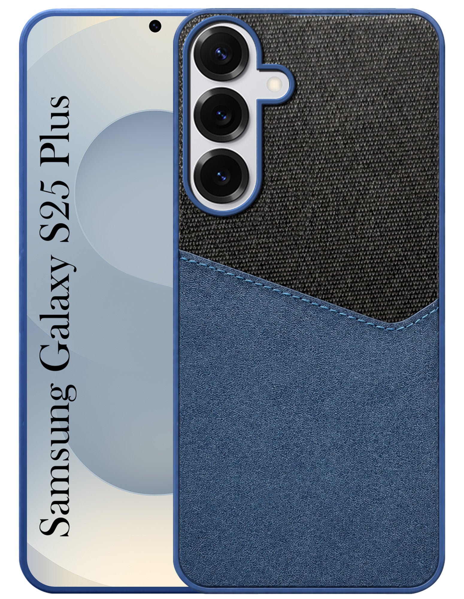 For Samsung Galaxy S25 Plus Back Cover Case (Dual PU Leather Stitch | Professional Minimalist | Soft and Flexible)