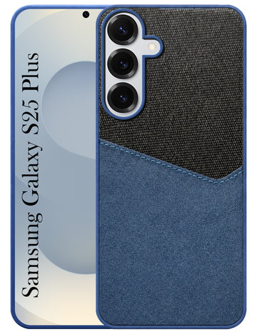 For Samsung Galaxy S25 Plus Back Cover Case (Dual PU Leather Stitch | Professional Minimalist | Soft and Flexible)