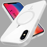 For Apple iPhone X Back Cover Case (Frosted Matte Feel | MagSafe Compatible Wireless Charging | Polycarbonate Material)