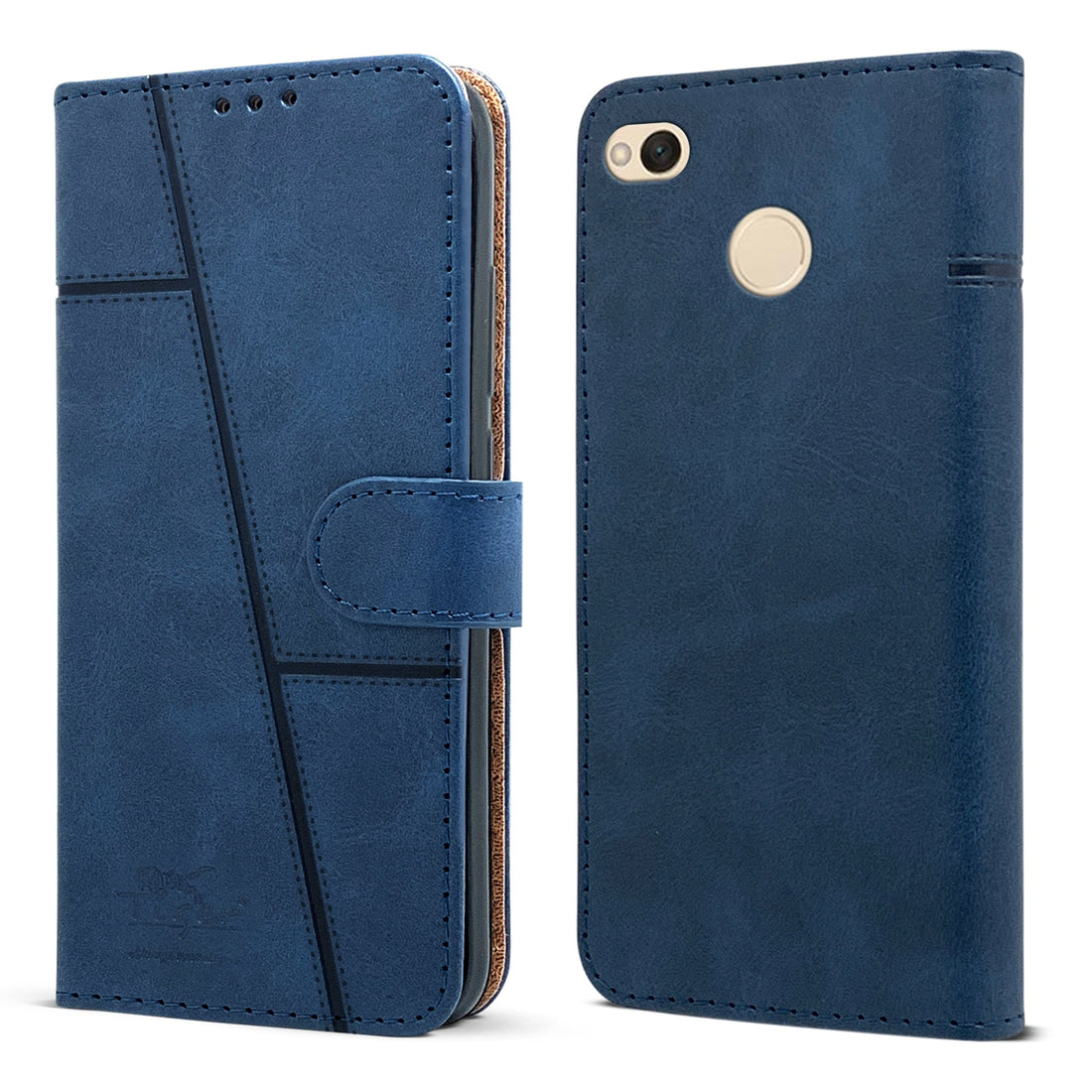 For Xiaomi Redmi 4 Flip Cover Case ( Stitched Leather with Magnetic Closure)