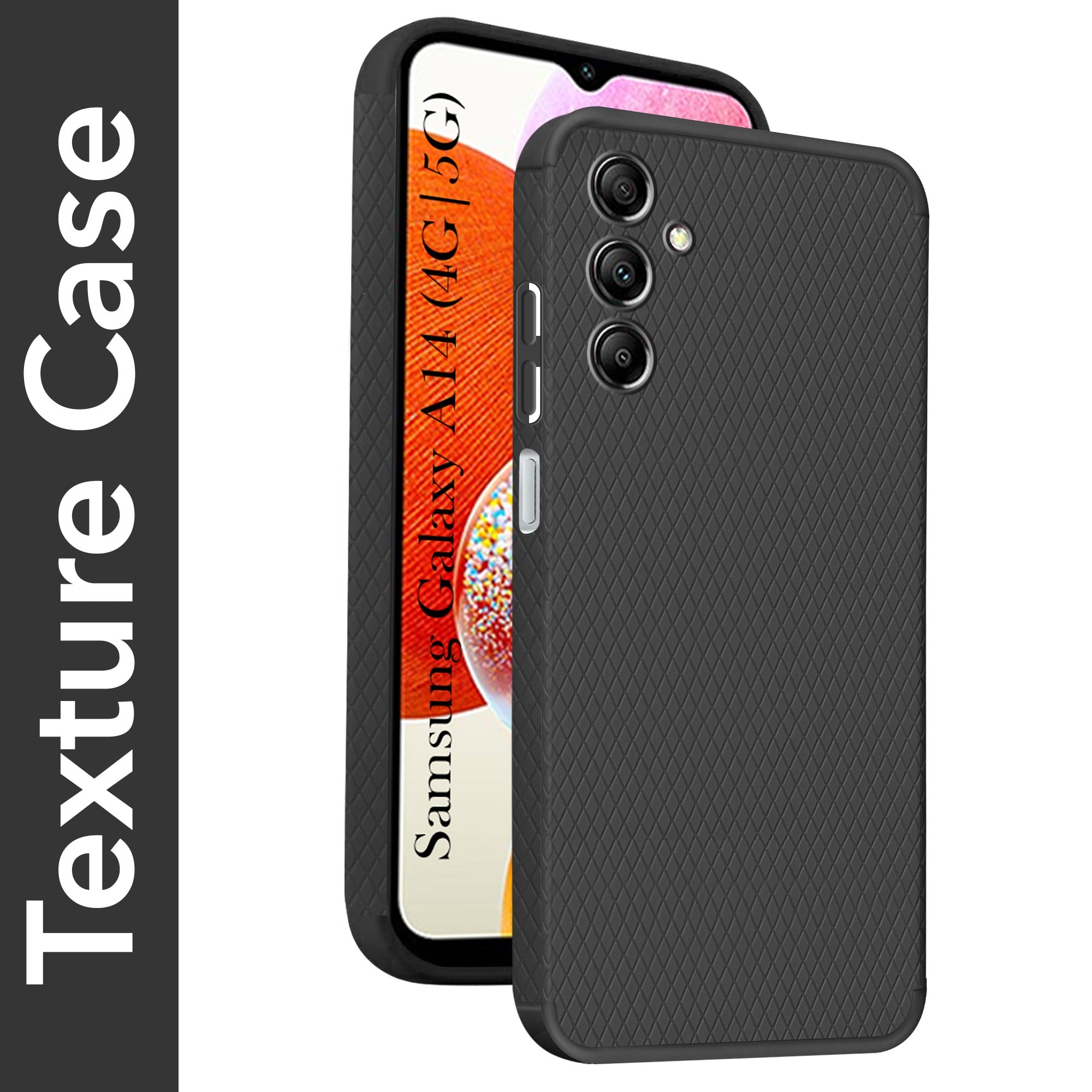 For Samsung Galaxy A14 4G | 5G Back Cover Case (Liquid Silicone | Side Grip | Camera Protection)