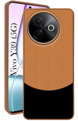 For Vivo Y39 Back Cover Case (Elegant PU Leather Finish | Premium Minimalist Professional | Camera Protection Bump)