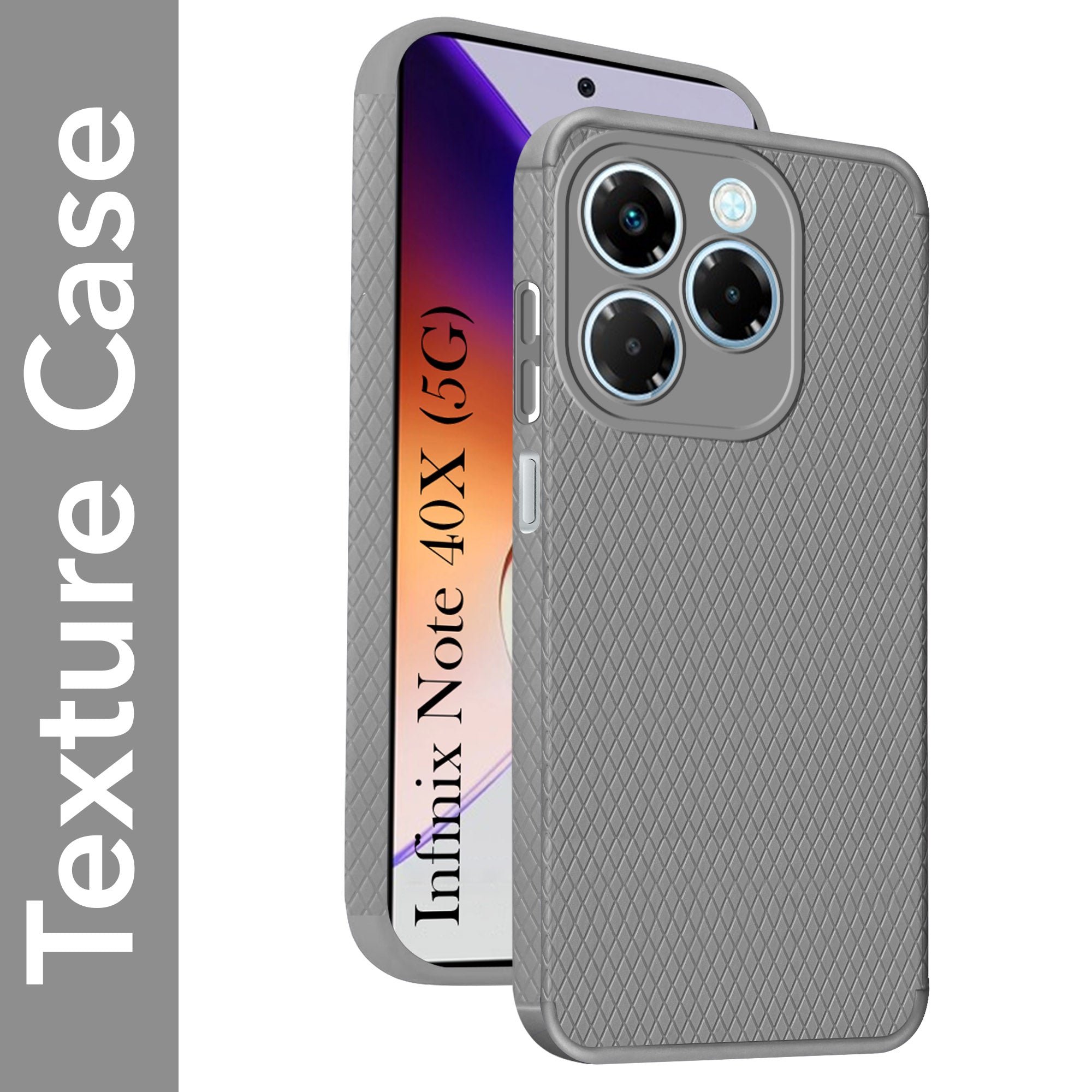For Infinix Note 40X 5G Back Cover Case Liquid Silicone (Camera Protection | Side Grip Texture | Soft and Flexible)