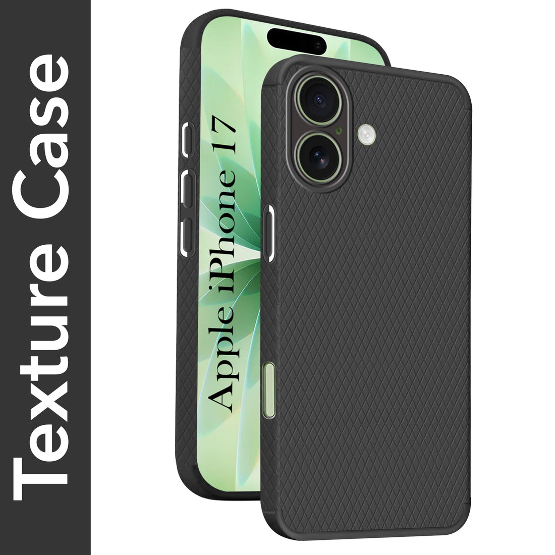 For Apple iPhone 17 Back Cover Case (Camera Protection | Side Grip Texture | Soft and Flexible)