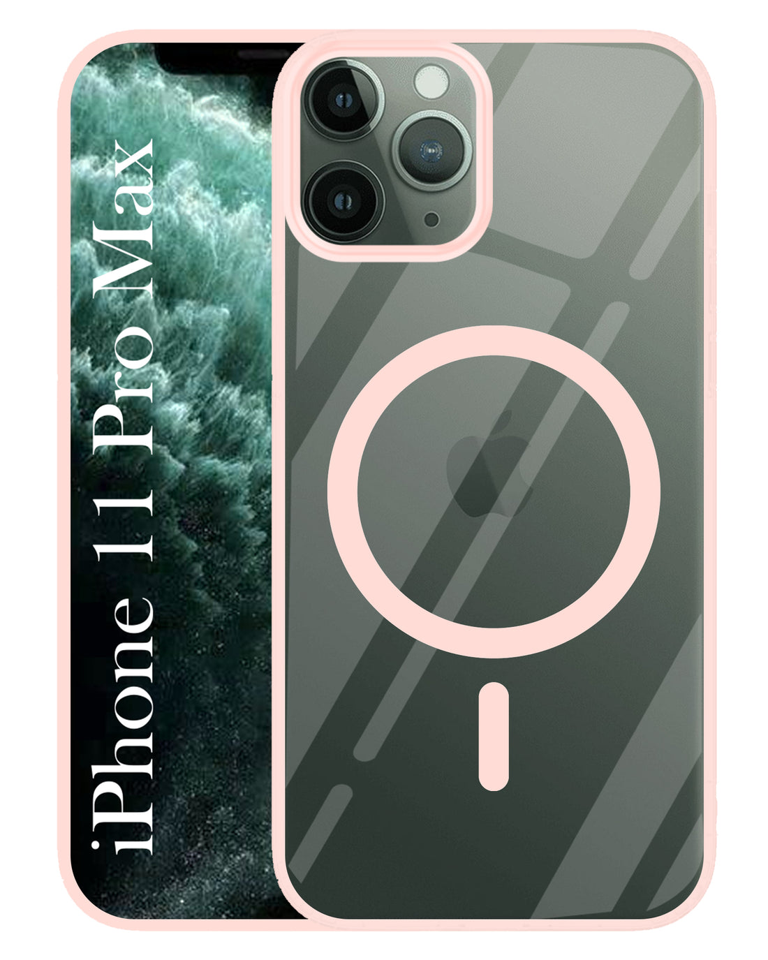 For Apple iPhone 11 Pro Max  Back Cover Case (MagSafe Compatible Wireless Charging | Hybrid Camera Bump Protection | Shockproof Polycarbonate Material)
