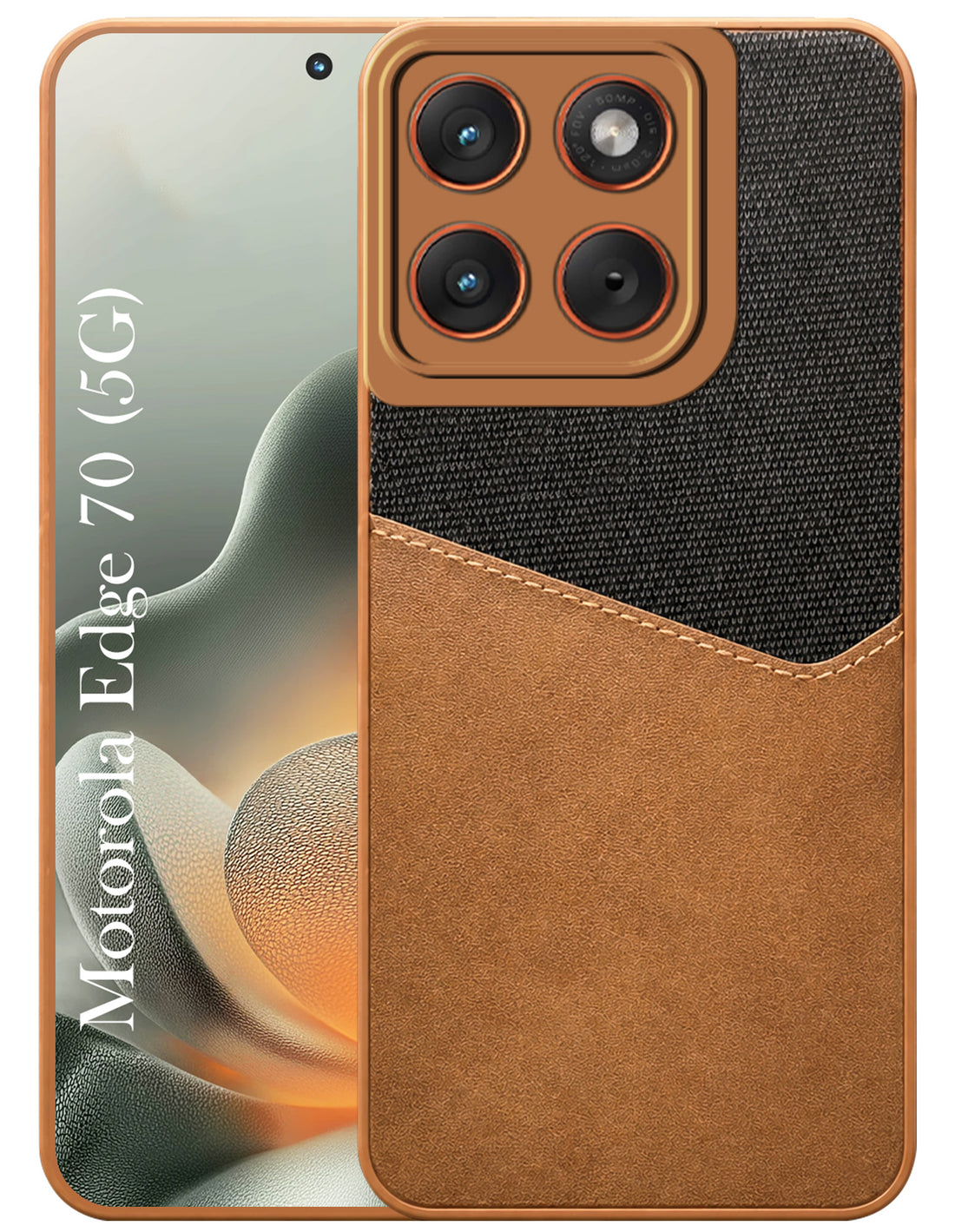 For Motorola Moto Edge 70 Back Cover Case (Dual PU Leather Stitch | Professional Minimalist | Soft and Flexible)