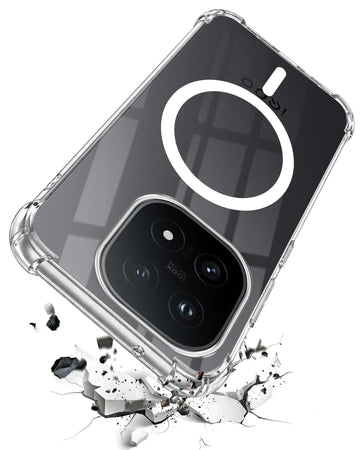 For Vivo iQOO 15 5G Back Cover Shockproof Crystal-Clear (Magsafe Wireless Support | Drop & Camera Protection | Hard Polycarbonate)