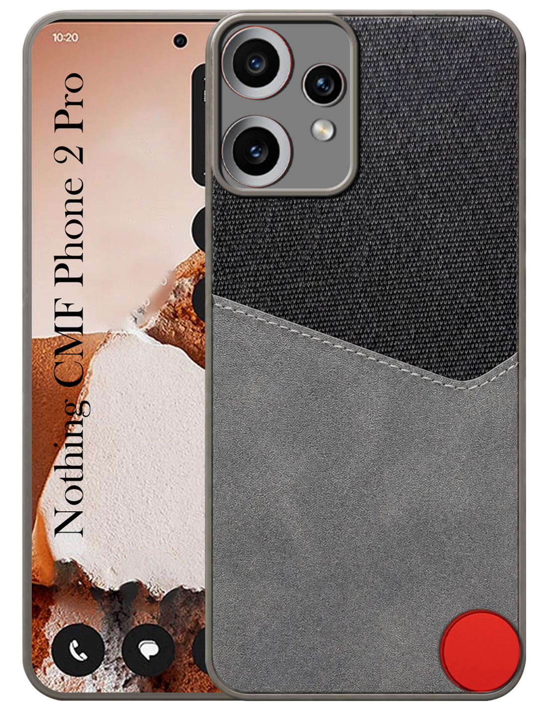 For Nothing CMF Phone 2 Pro Back Cover Case (Dual PU Leather Stitch | Professional Minimalist | Soft and Flexible)