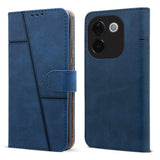 For Vivo T3 Pro Flip Cover Case (Stitched Leather with Magnetic Closure)