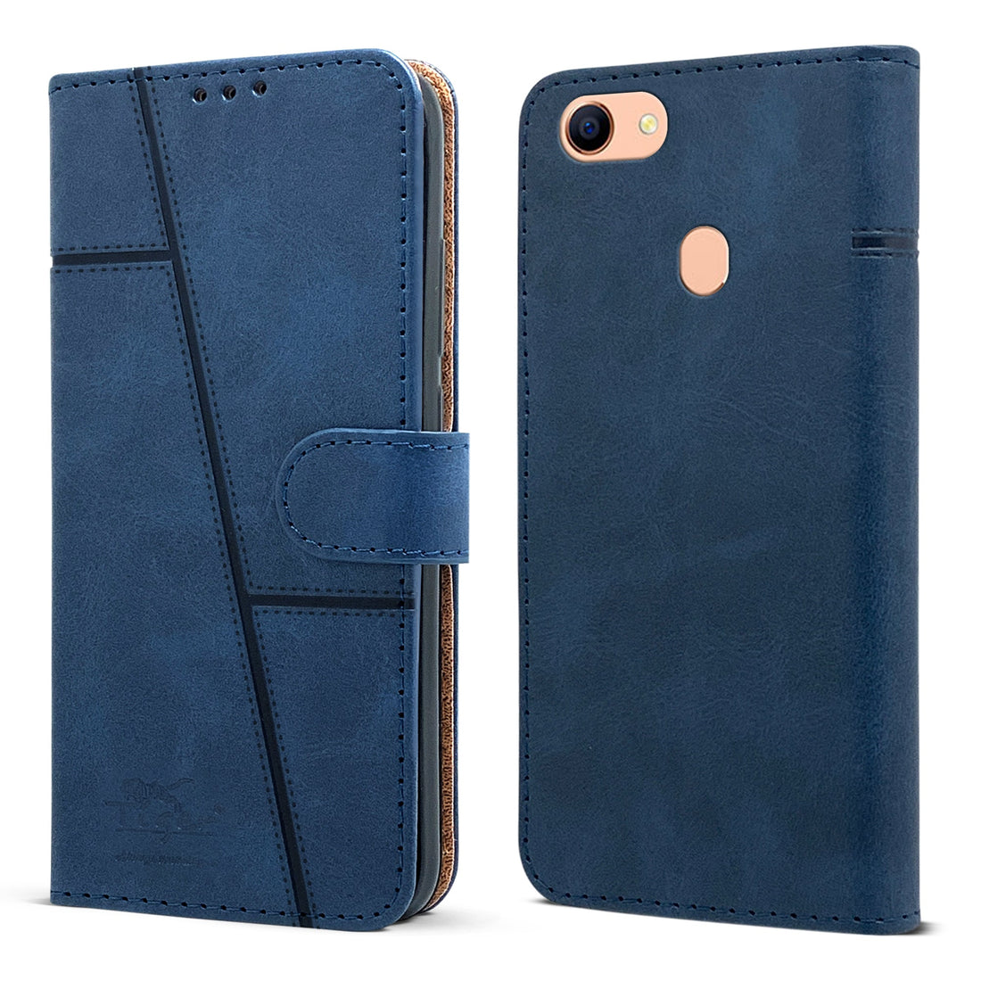 For Oppo F5 Flip Cover Case ( Stitched Leather with Magnetic Closure)