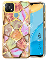 For Oppo A35 Back Cover Case (Dual Design Glitter Sparkle and Detachable Diamond Print Case | Soft and Flexible)