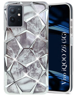 For Vivo iQOO Z6 5G Back Cover Case (Dual Design Glitter Sparkle and Detachable Diamond Print Case | Soft and Flexible)