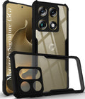 For Motorola Signature 5G Back Cover Case Hybrid (Shockproof with Polycarbonate Clear Panel | Professional Black)