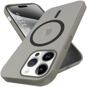 For Apple iPhone 15 Pro Back Cover Case (Frosted Matte Feel | MagSafe Compatible Wireless Charging | Polycarbonate Material)