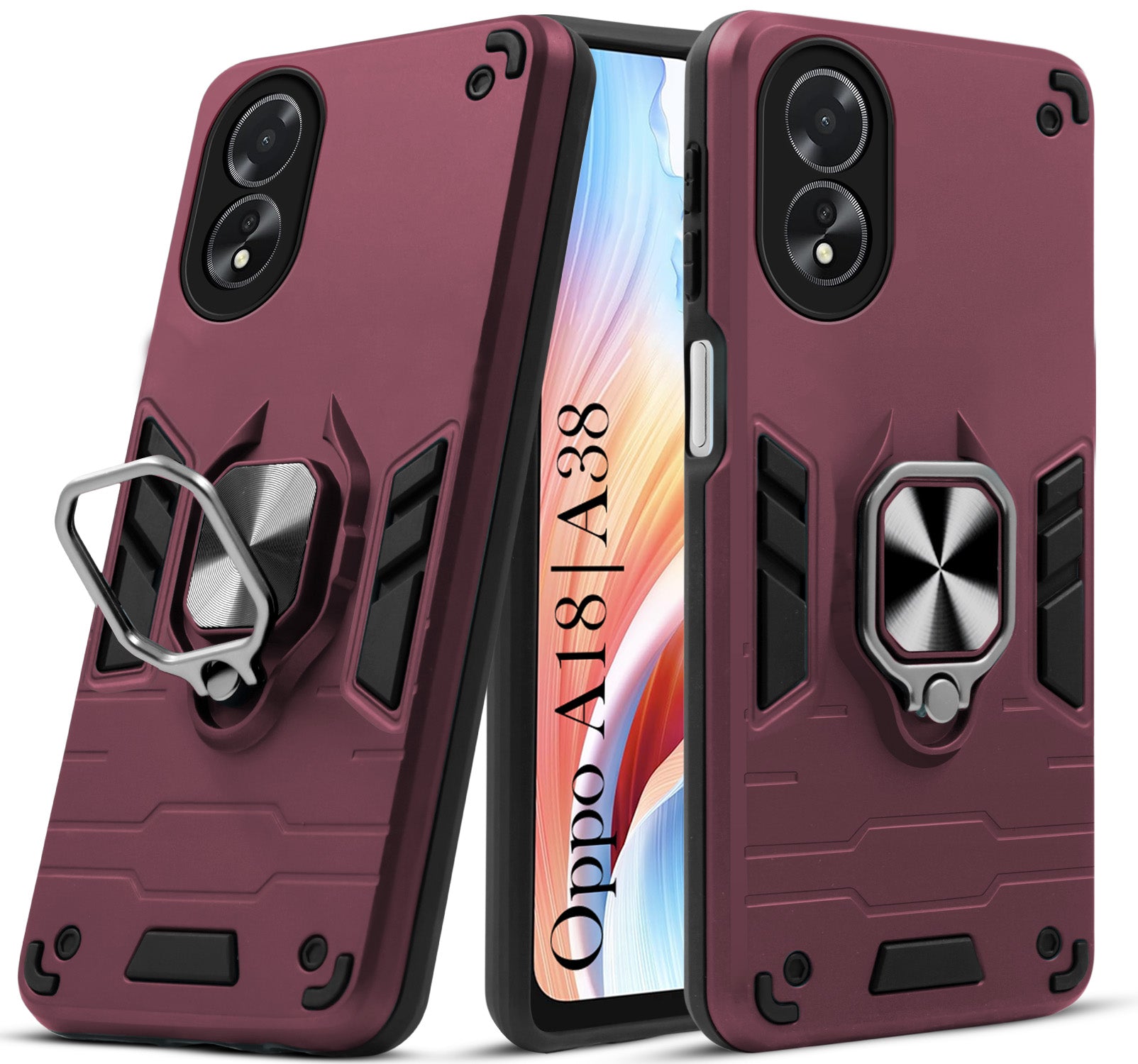 For Oppo A38 | Oppo A18 Back Cover Case (Shockproof Polycarbonate Dual Layer Hybrid Armor)