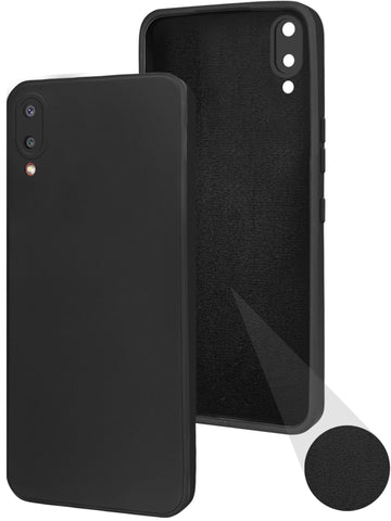 For Samsung Galaxy M02 Back Cover Case ( Matte Finish Silicone with Inside Fiber cloth)