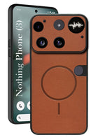 For Nothing Phone 3 Back Cover Case PU Leather (Texture Grip Design | Professional Minimalist | Camera Protection | Soft and Flexible)
