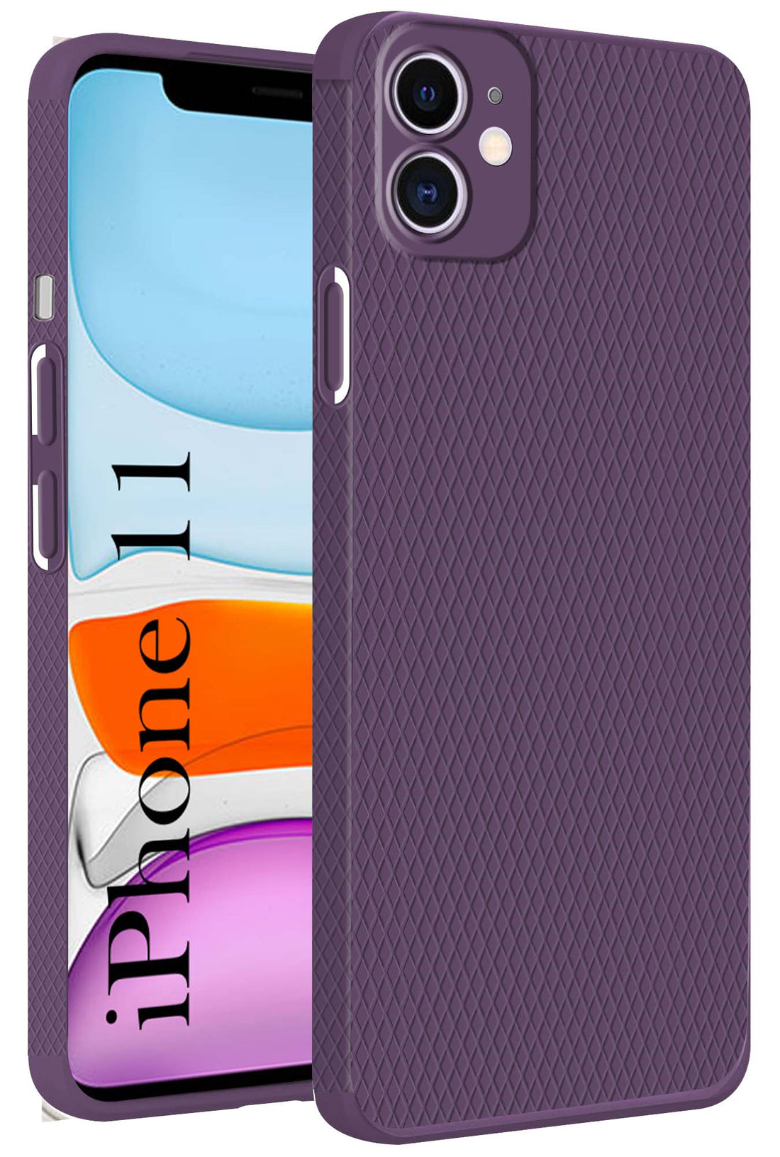 For Apple iPhone 11 Back Cover Case (Liquid Silicone | Side Grip | Camera Protection)