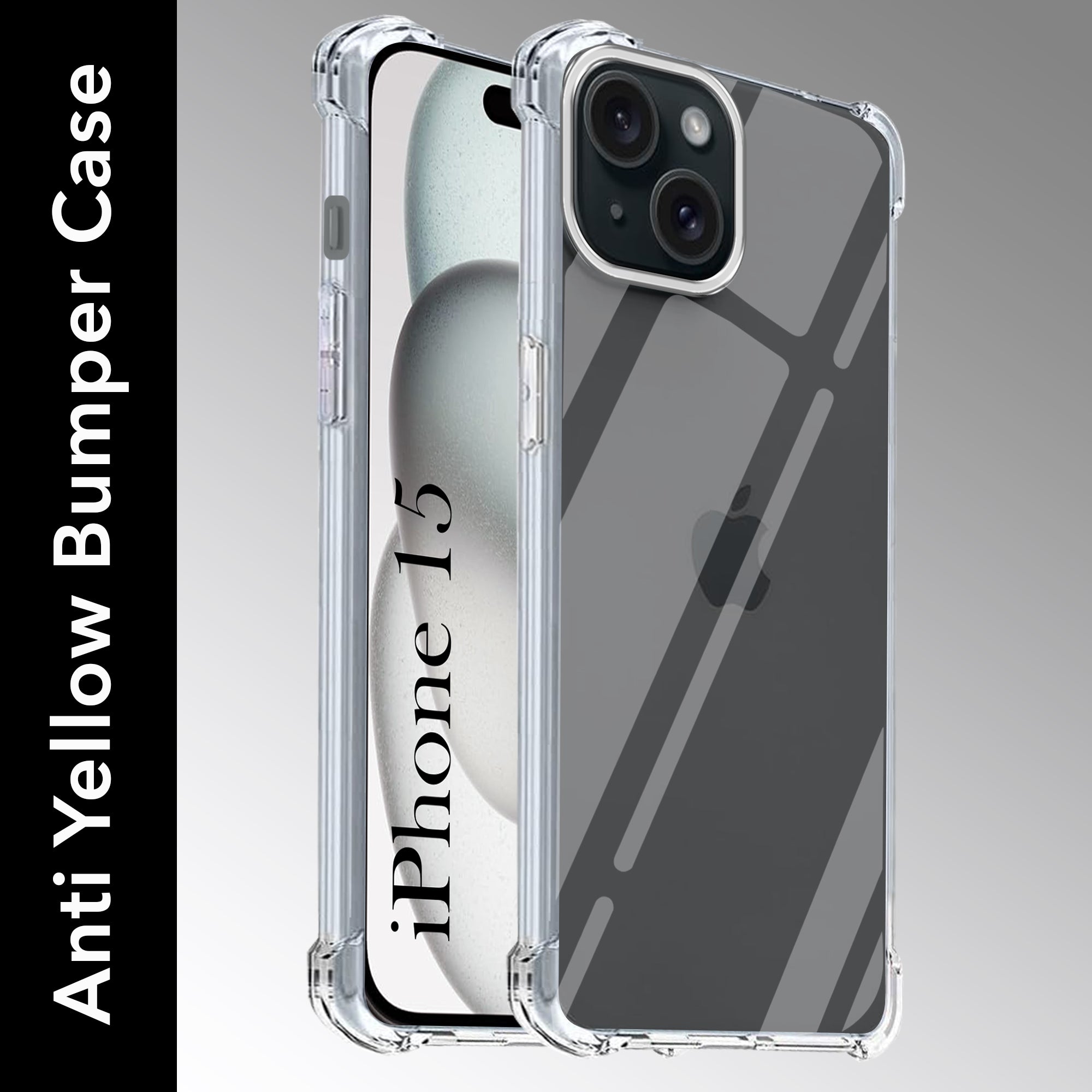 For Apple iPhone 15 Back Cover (Shockproof Crystal Clear |  Drop & Camera Protection | Hard Polycarbonate)