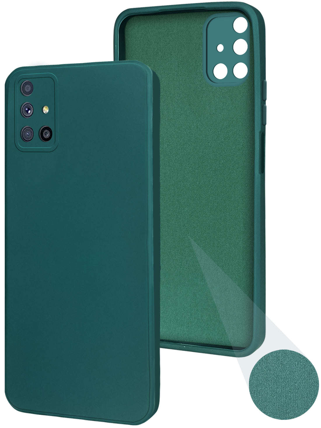 For Samsung Galaxy M51 Back Cover Case (Matte Finish Silicone with Inside Fiber cloth)