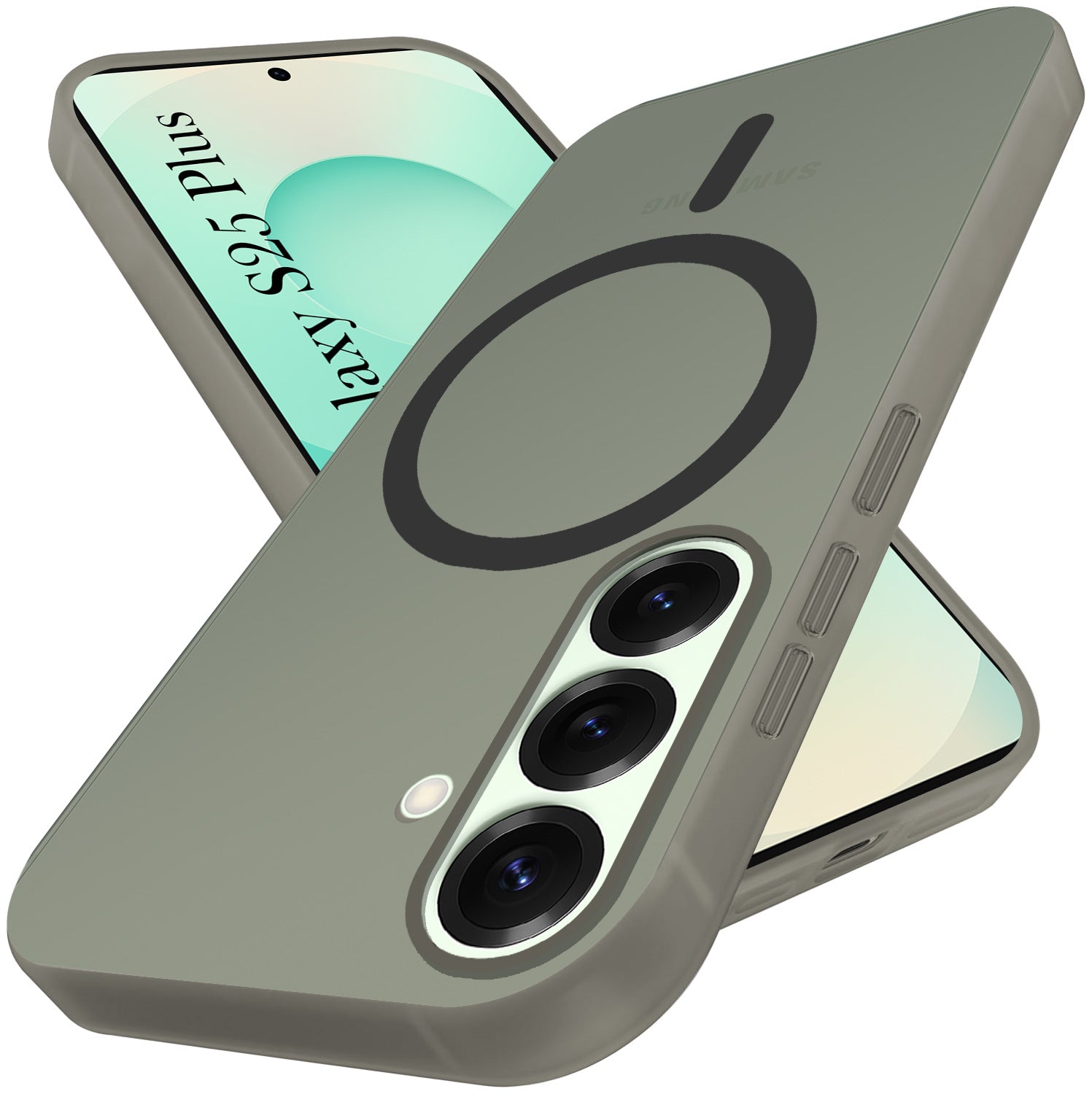 For Samsung Galaxy S25 Plus Back Cover Case (Frosted Matte Feel | MagSafe Compatible Wireless Charging | Polycarbonate Material)
