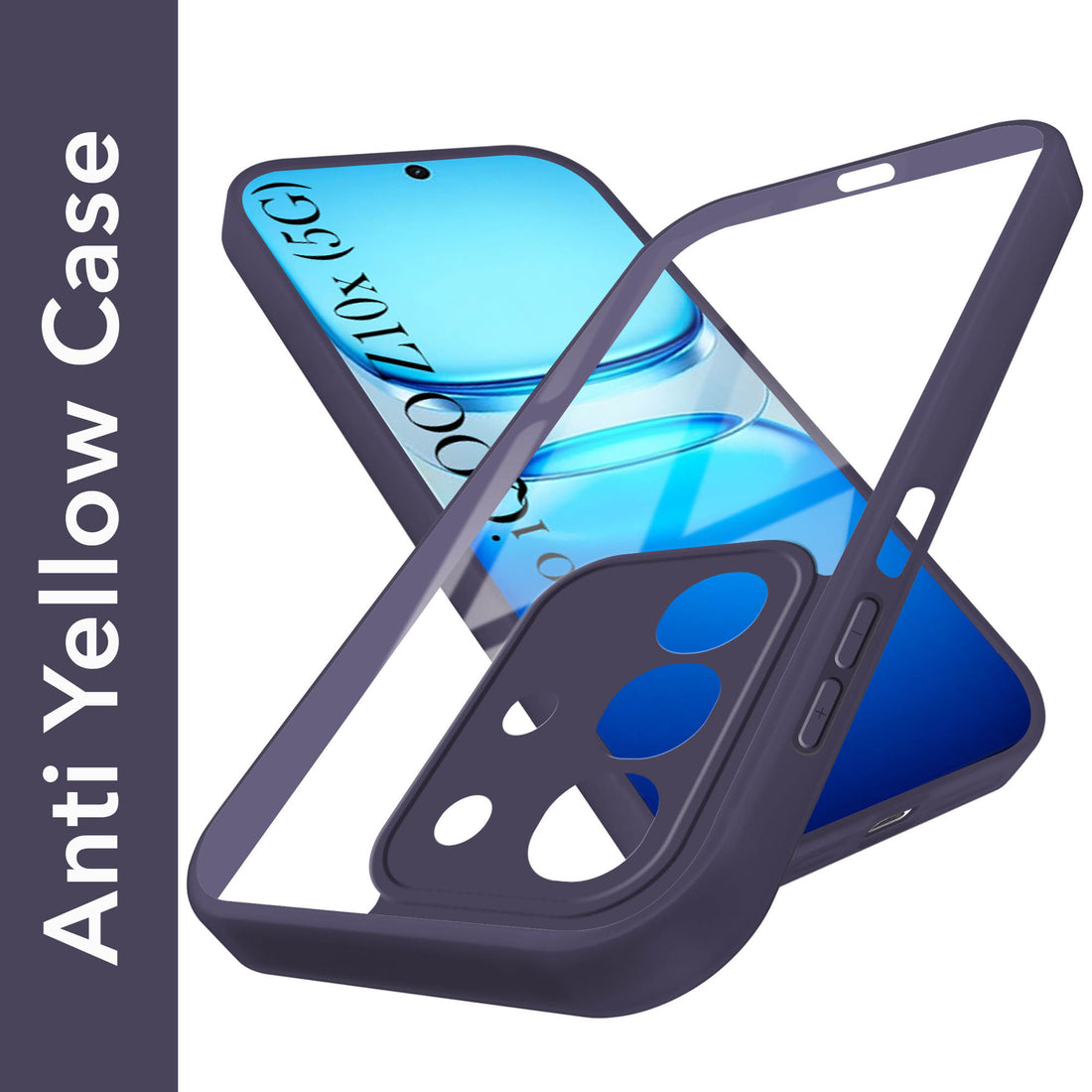 For Vivo iQOO Z10x Back Cover Case (Lifetime Anti Yellow | Anti Scratch | Crystal Clear Shockproof)