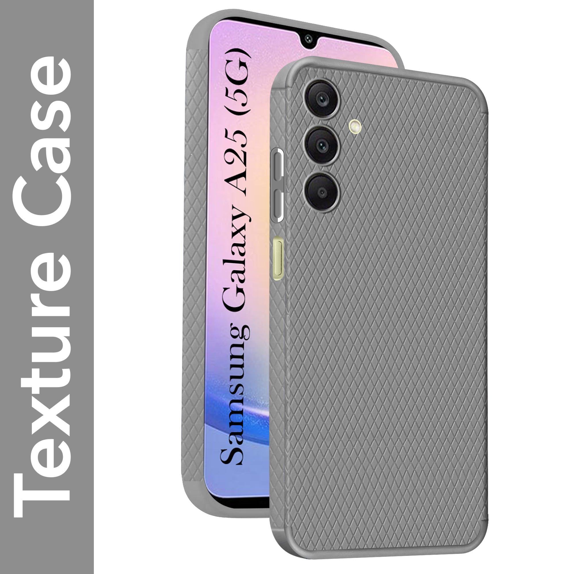 For Samsung Galaxy A25 5G  Back Cover Case (Liquid Silicone | Side Grip | Camera Protection)