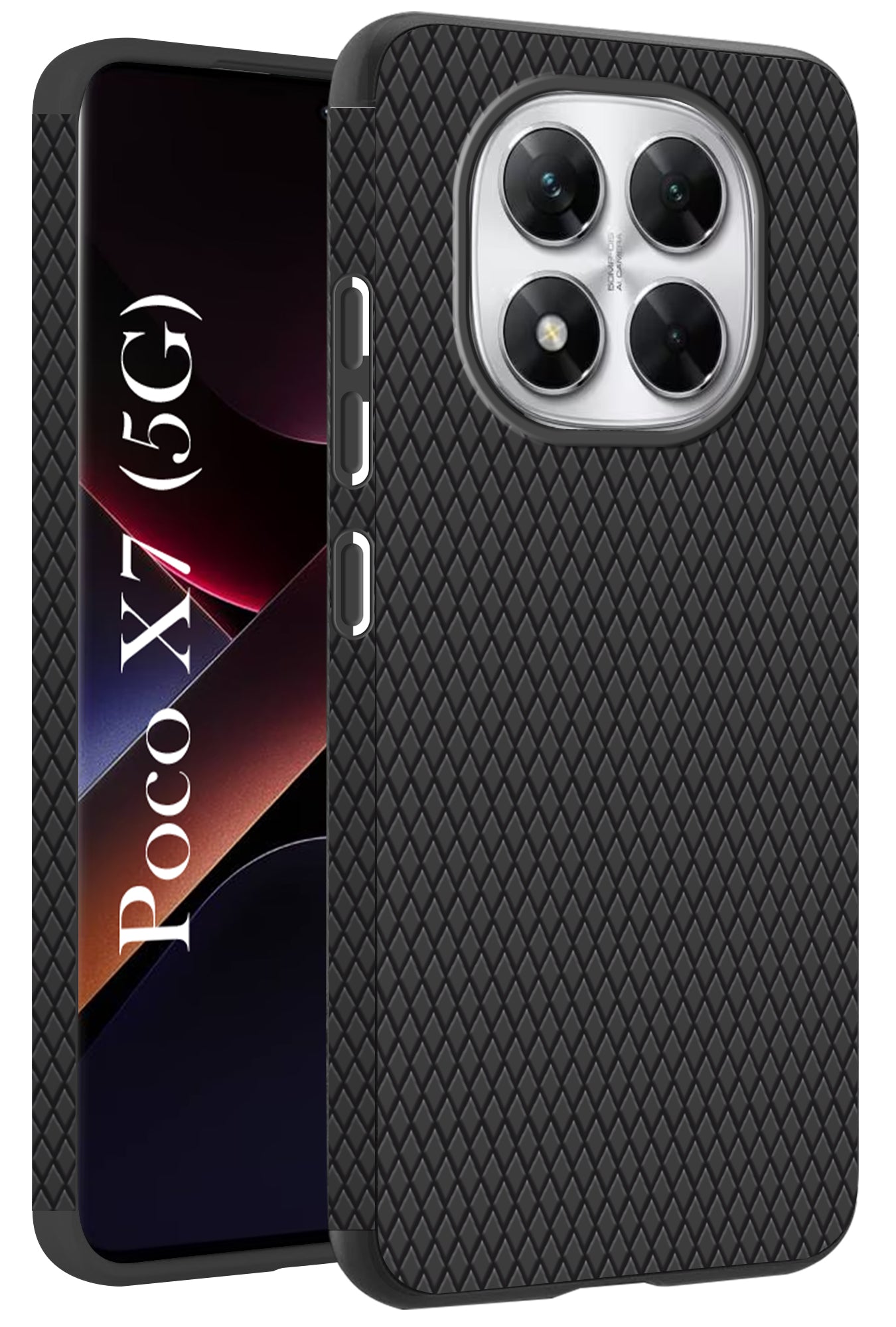 For Xiaomi Poco X7  Back Cover Case (Liquid Silicone | Side Grip | Camera Protection)