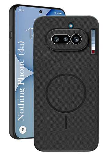 For Nothing Phone 4A 5G Back Cover Case PU Leather (Texture Grip Design | Professional Minimalist | Camera Protection | Soft and Flexible)