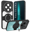 For Vivo T4 Back Cover Case with stand (Built-in Ring Holder Kickstand | Lifetime Anti Yellow | Camera Protection)