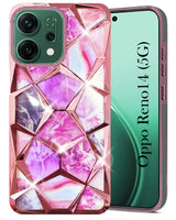 For Oppo Reno14 5G | Oppo Reno 14 5G Back Cover Case Compatible With ( Dual Design Glitter Sparkle and Detachable Diamond Print Case | Soft and Flexible)