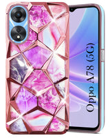 For Oppo A78 5G Back Cover Case (Dual Design Glitter Sparkle and Detachable Diamond Print Case | Soft and Flexible)