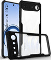 For Realme 16 Back Cover Case Hybrid (Shockproof with Polycarbonate Clear Panel | Professional Black)
