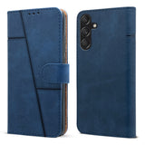 For Samsung Galaxy F55 5G | M55 5G Flip Cover Case (Stitched Leather with Magnetic Closure | Black)