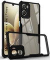 For Motorola Moto G06 Power Back Cover Case Hybrid (Shockproof with Polycarbonate Clear Panel | Professional Black)
