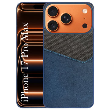 For Apple iPhone 17 Pro Max Back Cover Case (Dual PU Leather Stitch | Professional Minimalist | Soft and Flexible)
