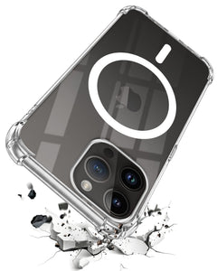 For Apple iPhone 14 Pro Back Cover Shockproof Crystal-Clear (Magsafe Wireless Support | Drop & Camera Protection | Hard Polycarbonate)