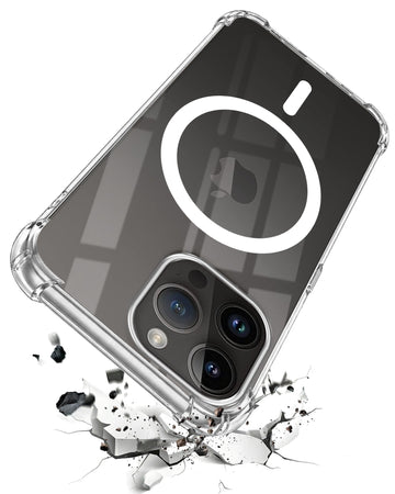 For Apple iPhone 14 Pro Back Cover Shockproof Crystal-Clear (Magsafe Wireless Support | Drop & Camera Protection | Hard Polycarbonate)