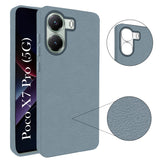 For Poco X7 Pro 5G Back Cover Case (Glass Like Camera Protection | Leather Feel | Minimalist Professional Grip)